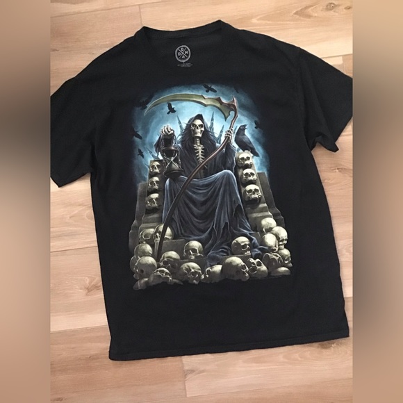 DOM Grim Reaper Skull Tee L - Picture 1 of 4